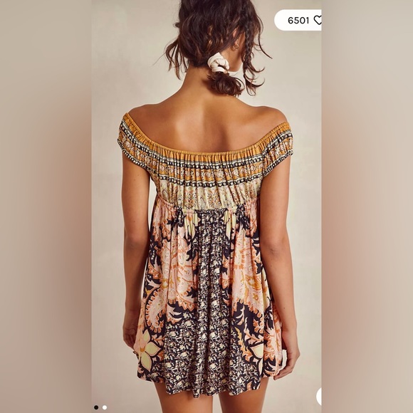 🆕 Free People Bali Mariposa mini slip in black combo size medium - Picture 4 of 8